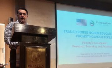 Preston University successfully launched its Three-Day Artificial Intelligence (AI) Workshop today, Monday, September 1, 2025, in collaboration with the Pakistan–US Alumni / USAID Program.